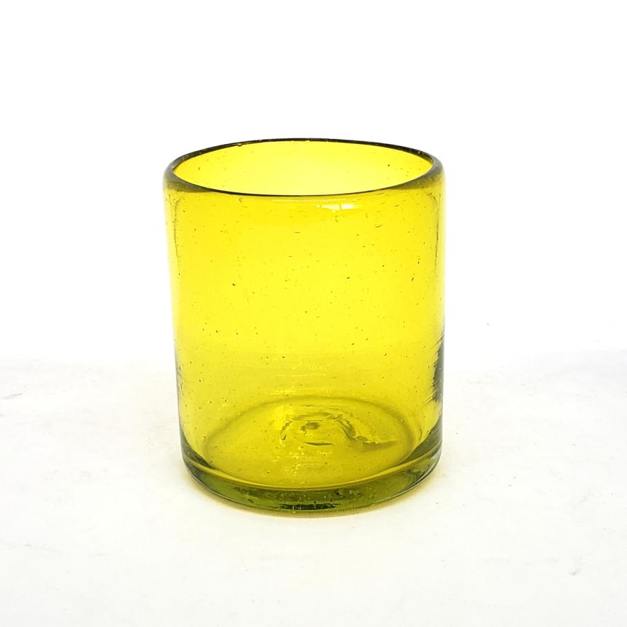New Items / Solid Yellow 9 oz Short Tumblers (set of 6) / Enhance your favorite drink with these colorful handcrafted glasses.